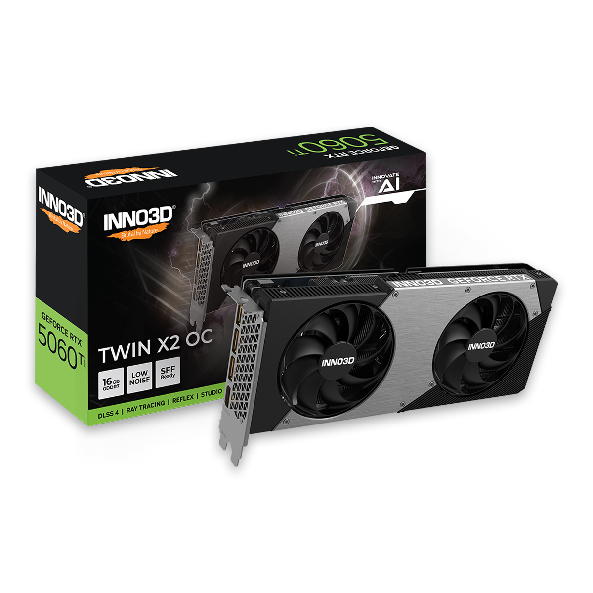 GeForce RTX 5060 Ti 16GB TWIN X2 OC N506T2-16D7X-191073N (GO000192) 2.0スロット厚モデル